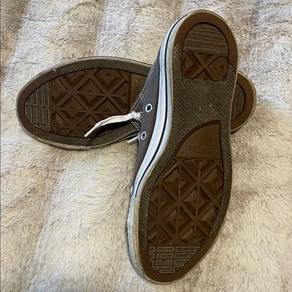 Converse Women’s Charcoal Canvas Sneakers - Picture 4 of 4